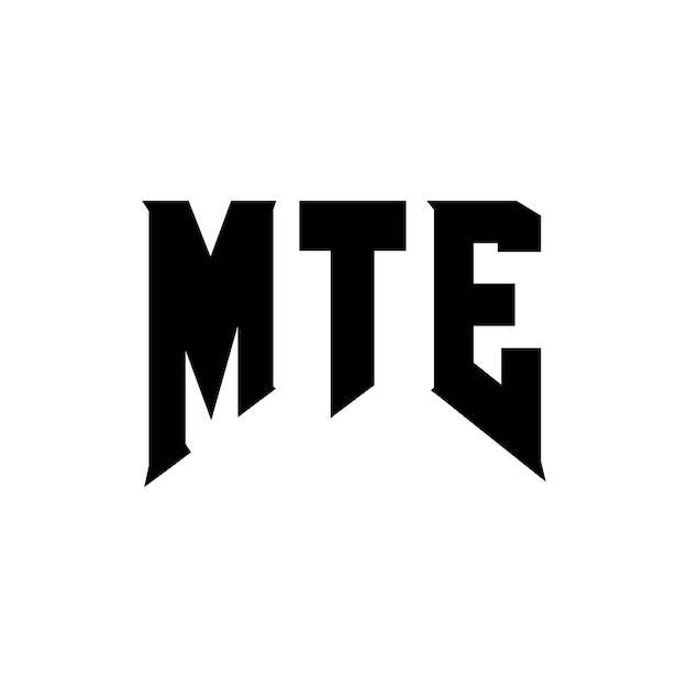 Diseño del logotipo de la empresa tecnológica MTE: combinación de colores blanco y negro MTE logotipo MTE vector MTE diseño MTE icono MTE alfabeto MTE tipografía diseño del logotipo