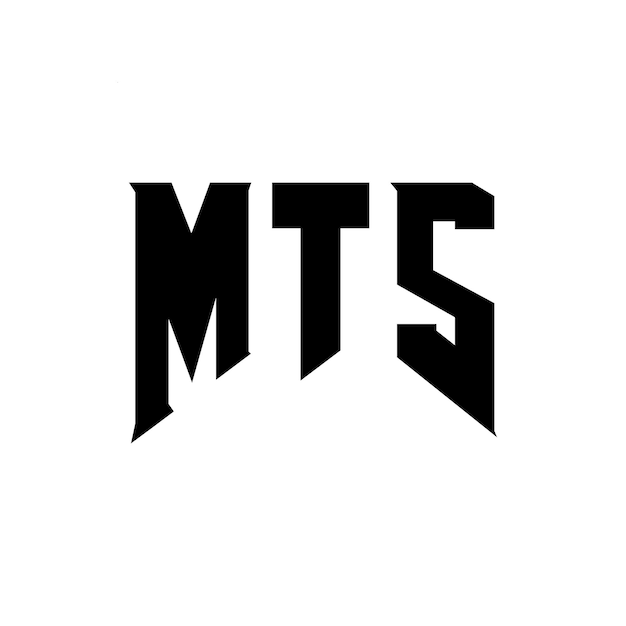 Diseño del logotipo de la empresa tecnológica MTS: combinación de colores blanco y negro MTS logotipo MTS vector MTS diseño MTS icono MTS alfabeto MTS tipografía MTS diseño del logotipo