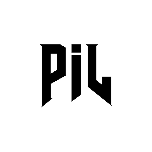 Diseño de logotipo de la empresa tecnológica PIL: combinación de colores blanco y negro PIL logotipo PIL vector PIL diseño PIL icono PIL alfabeto PIL tipografía diseño de logotipo