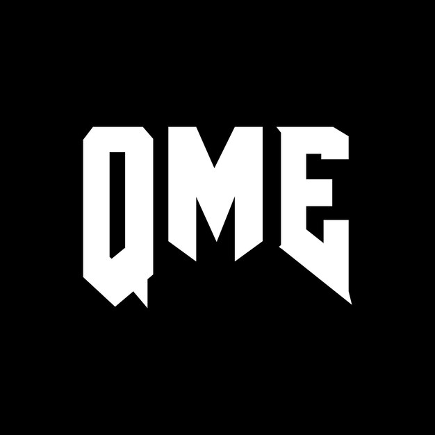 Diseño del logotipo de la empresa tecnológica QME: combinación de colores blanco y negro, diseño del logotipo QME, diseño del icono QME, del vector QME, de la tipografía QME.