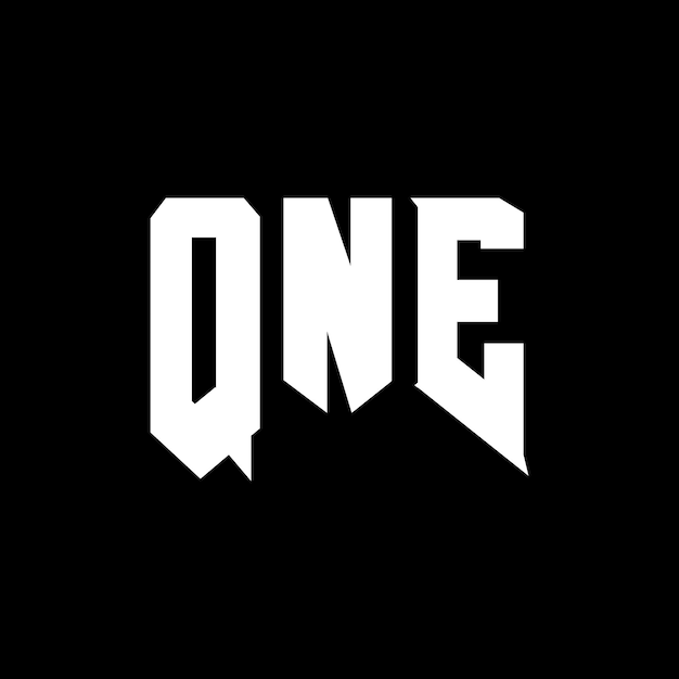 Diseño del logotipo de la empresa tecnológica QNE: combinación de colores blanco y negro QNE: logotipo QNE: vector QNE: diseño QNE: icono QNE: alfabeto QNE: tipografía