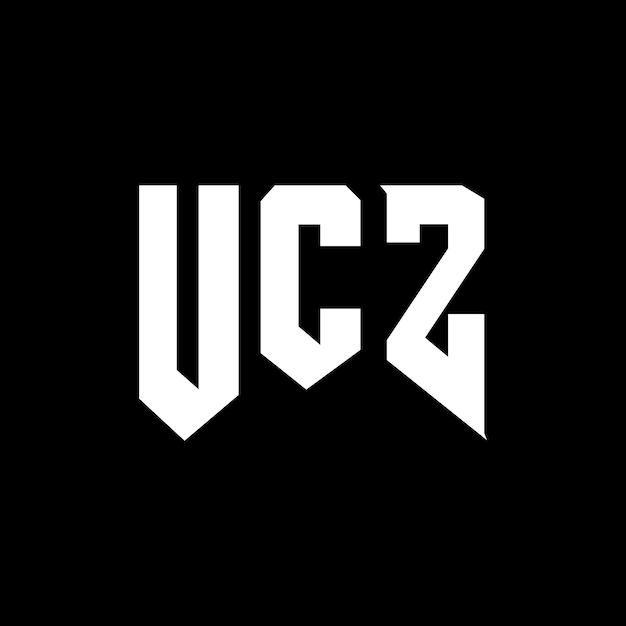 Diseño del logotipo de la empresa tecnológica UCZ: combinación de colores blanco y negro UCZ: Vector UCZ: Diseño del icono UCZ: Alfabeto UCZ: diseño del logotipo
