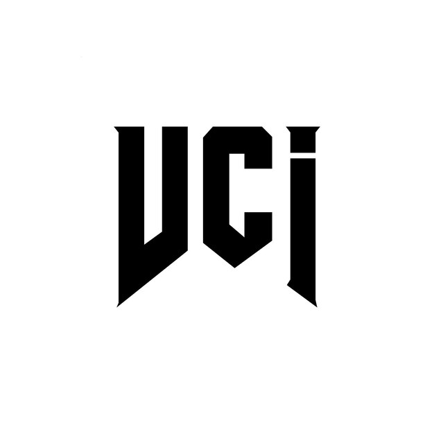 Diseño del logotipo de la empresa tecnológica VCI: combinación de colores blanco y negro VCI: Vector VCI: Diseño del icono VCI: Alfabeto VCI: Tipografía VCI