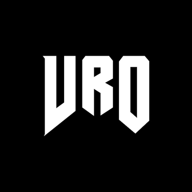 Diseño de logotipo de la empresa tecnológica VRO: combinación de colores blanco y negro VRO logotipo VRO vector VRO diseño icono VRO alfabeto VRO tipografía diseño de logotipo