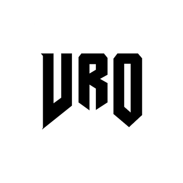 Diseño de logotipo de la empresa tecnológica VRO: combinación de colores blanco y negro VRO logotipo VRO vector VRO diseño icono VRO alfabeto VRO tipografía diseño de logotipo