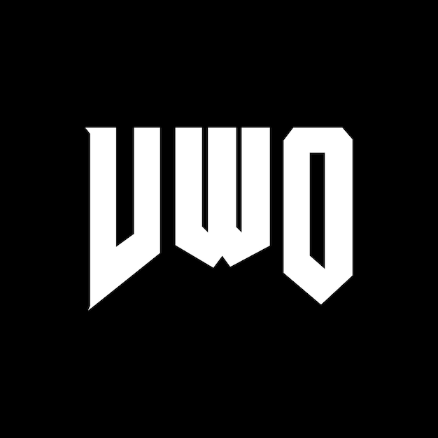 Diseño de logotipo de la empresa tecnológica VWO: combinación de colores blanco y negro VWO: diseño de logotipo VWO: icono VWO: alfabeto VWO: tipografía