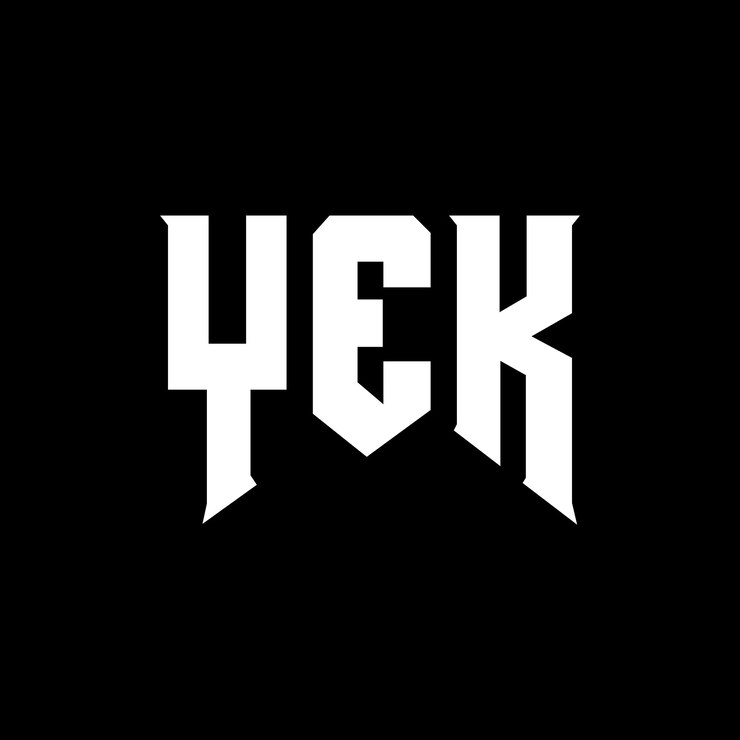 Vector el diseño del logotipo de la empresa tecnológica yek, una combinación de colores blanco y negro, yek, un vector, yek y un icono, yek.