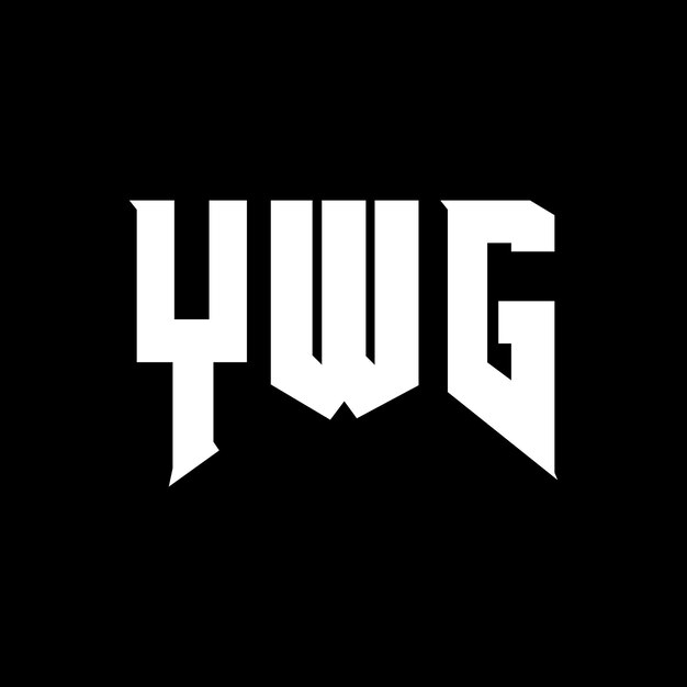 Diseño de logotipo de la empresa tecnológica YWG: combinación de colores blanco y negro YWG: diseño de logotipo YWG: icono YWG: alfabeto YWG: tipografía YWG
