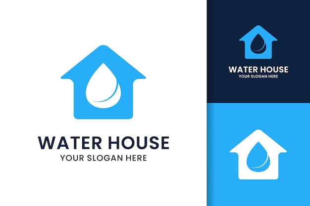 diseño del logotipo de la empresa de tuberías de agua de la casa