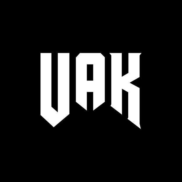 Diseño del logotipo de la empresa UAK: combinación de colores blanco y negro UAK: diseño del logotipo UAK: icono UAK: alfabeto UAK: tipografía