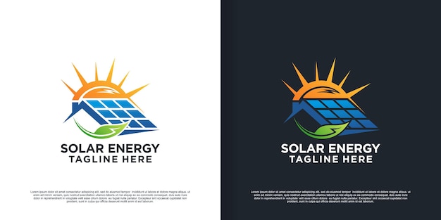 Diseño de logotipo de energía solar explosión de sol de verano con concepto único Premium Vector Parte 6