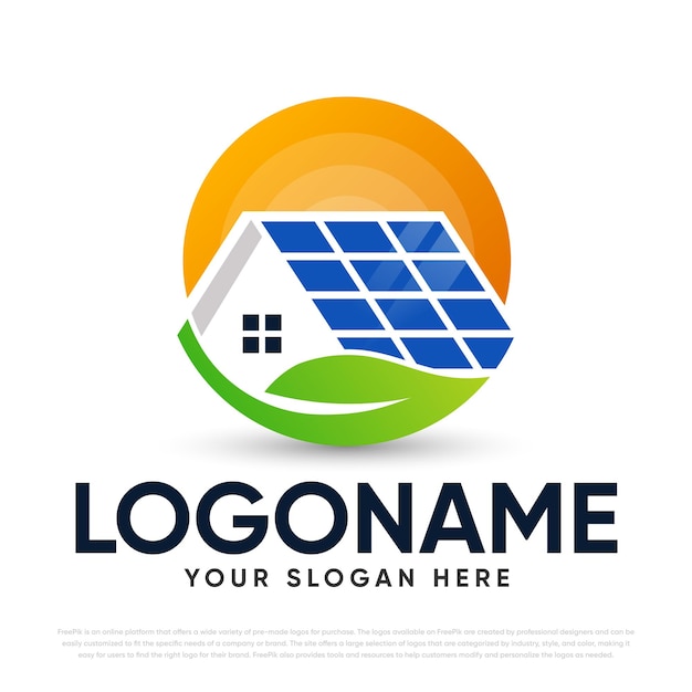 diseño de logotipo de energía solar