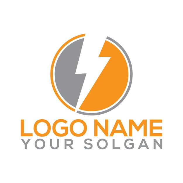 Diseño del logotipo de la energía vectorial de Flash Thunder Bolt