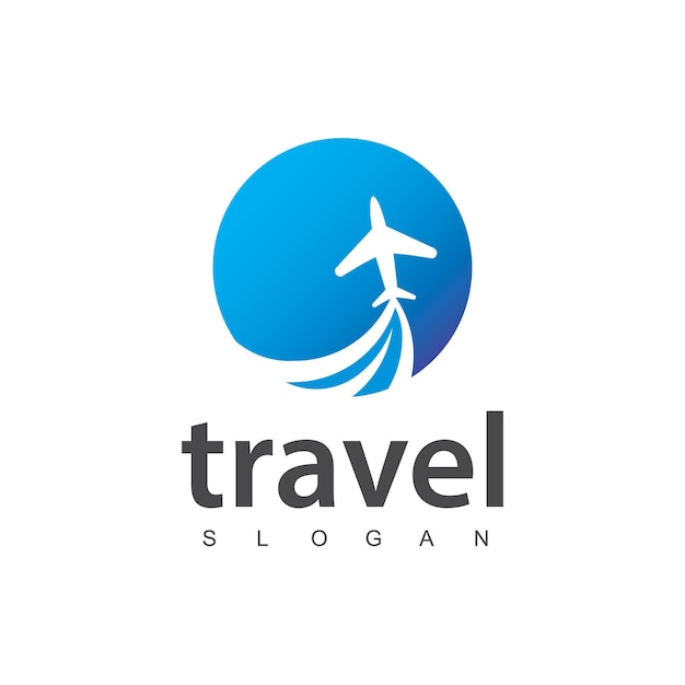 Diseño de logotipo de entrega de logística de transporte de logotipo de empresa de agencia de viajes
