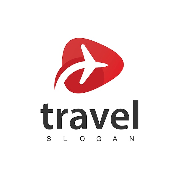 Diseño de logotipo de entrega de logística de transporte de logotipo de empresa de agencia de viajes