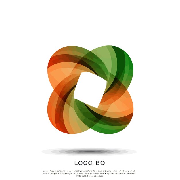 Diseño de logotipo entrelazado abstracto