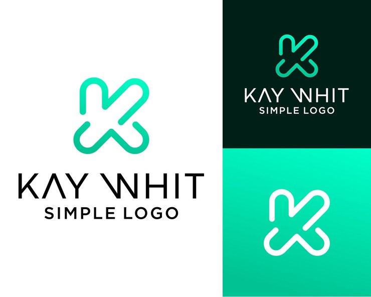 Vector el diseño del logotipo es un monograma kw único y geométrico