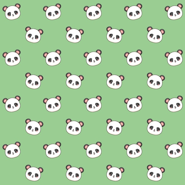 Vector el diseño del logotipo es un patrón de panda vectorial.