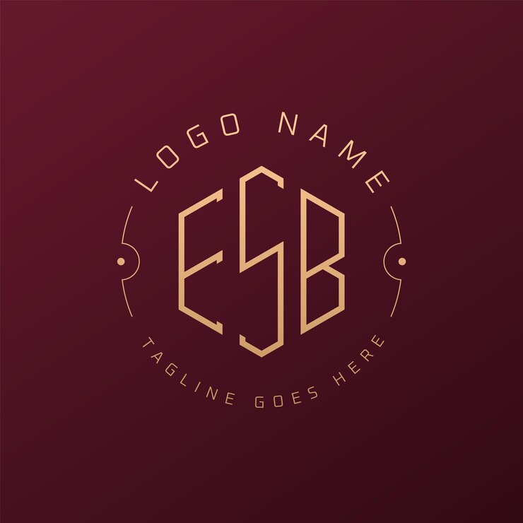 Vector diseño de logotipo de esb de lujo letra elegante esb monograma logotipo minimalista poligono plantilla de diseño de logotipo esb