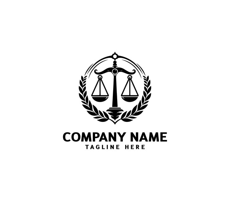 Diseño del logotipo de las escalas vectoriales Abogado Abogado legal Servicio de abogados Oficina de abogados Escala plantilla del logotipo Libra