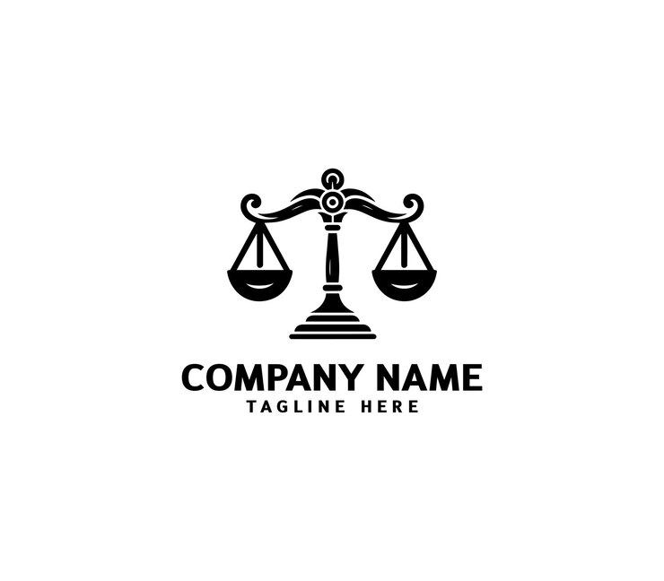 Diseño del logotipo de las escalas vectoriales Abogado Abogado legal Servicio de abogados Oficina de abogados Escala plantilla del logotipo Libra