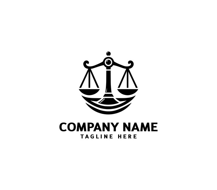 Diseño del logotipo de las escalas vectoriales Abogado Abogado legal Servicio de abogados Oficina de abogados Escala plantilla del logotipo Libra