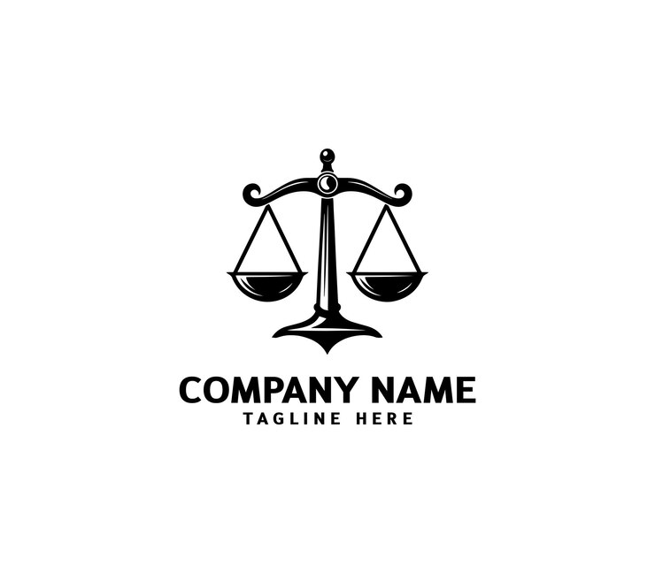 Diseño del logotipo de las escalas vectoriales Abogado Abogado legal Servicio de abogados Oficina de abogados Escala plantilla del logotipo Libra