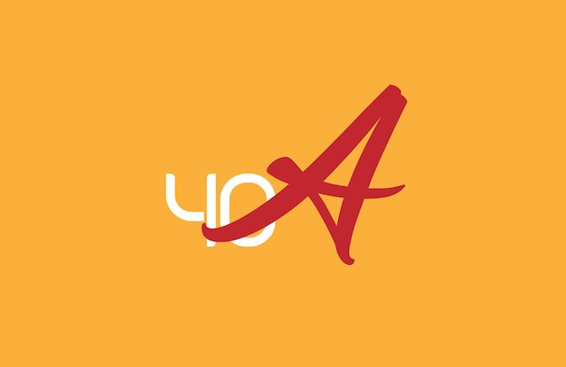 diseño de logotipo con escritura a mano que consta de a y 4 signos