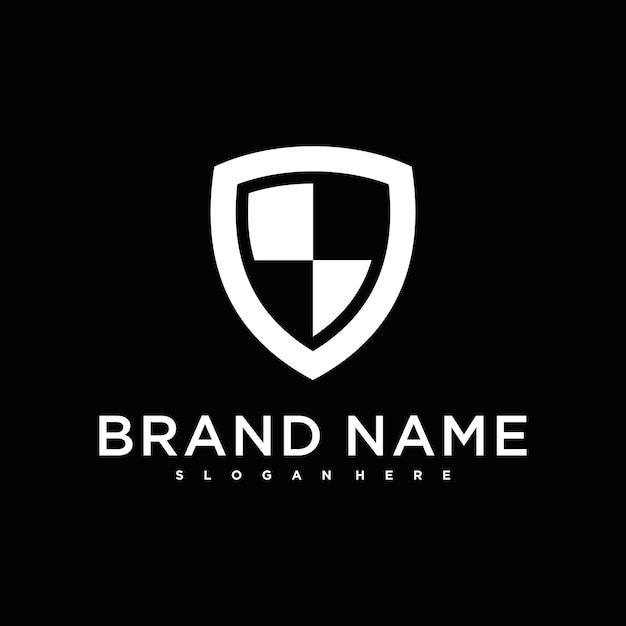 Diseño del logotipo del escudo concepto creativo Premium Vector