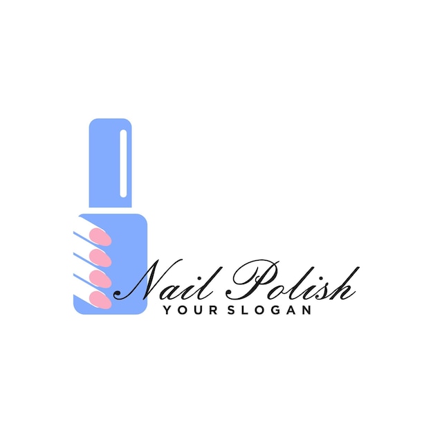 Diseño de logotipo de esmalte de uñas con idea creativa