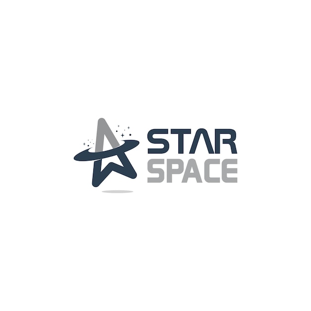 Diseño de logotipo de espacio de estrella creativa plantilla de vector de concepto de logotipo de estrella moderna y símbolo