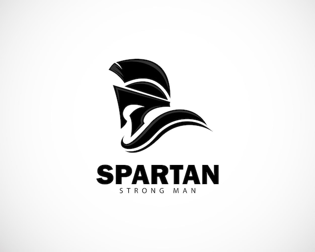 Diseño de logotipo espartano logotipo creativo simple espartano vector logotipo negro espartano