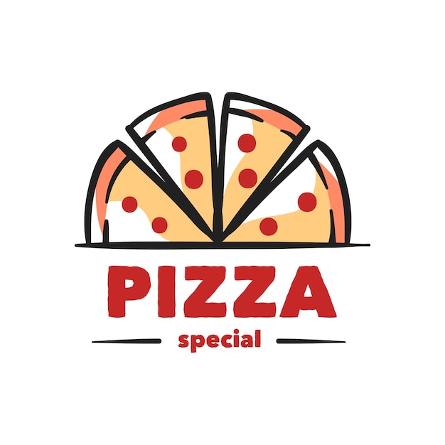 Diseño de logotipo especial de pizza