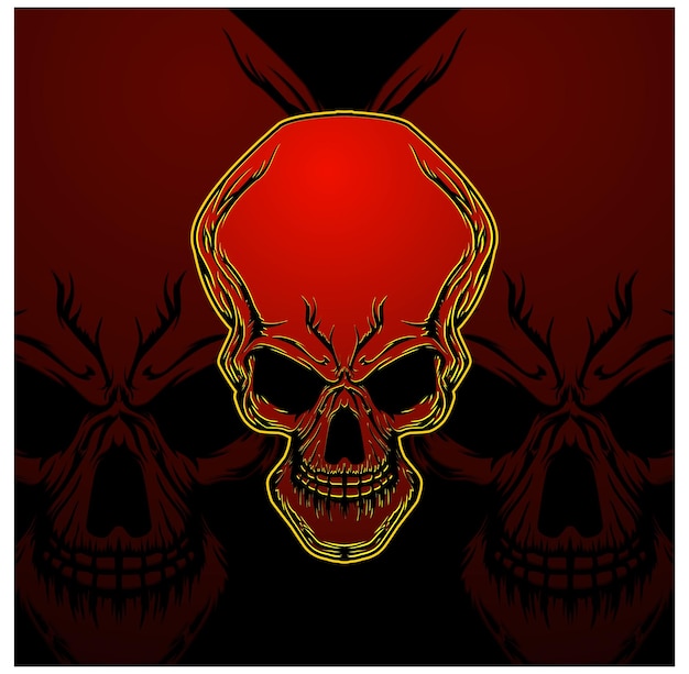 diseño de logotipo de esport de calavera enojada