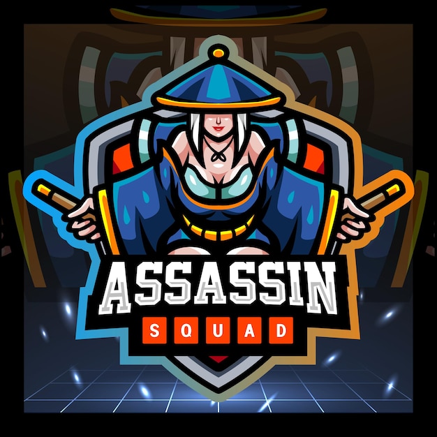 Diseño de logotipo de esport de mascota asesino