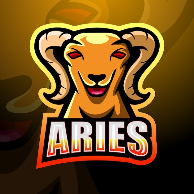 Diseño de logotipo de esport de mascota de cabra