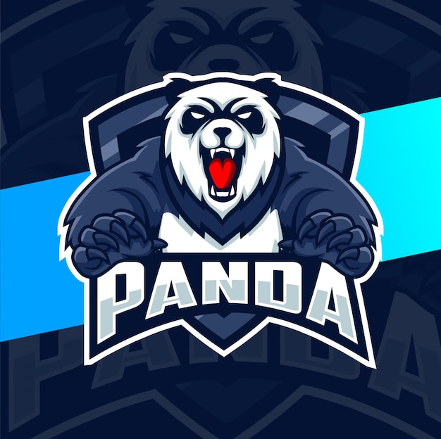 diseño de logotipo de esport mascota panda