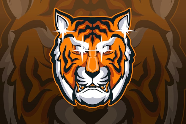 Diseño de logotipo de esport de mascota de tigre