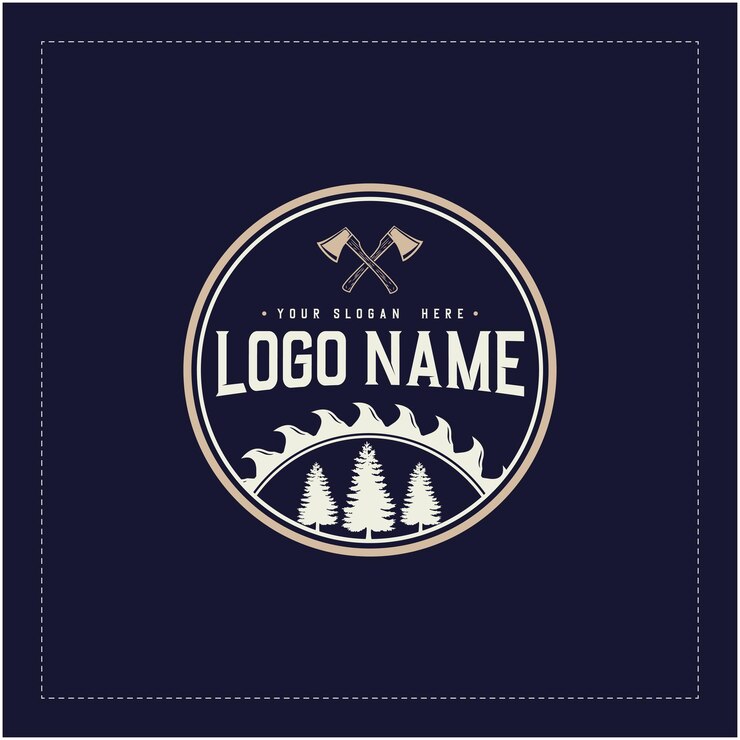 Diseño de logotipo de estilo retro de aventura de carpintería Plantilla de diseño de logotipo vintage