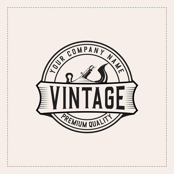 Diseño de logotipo de estilo retro vintage carpintero de carpintería