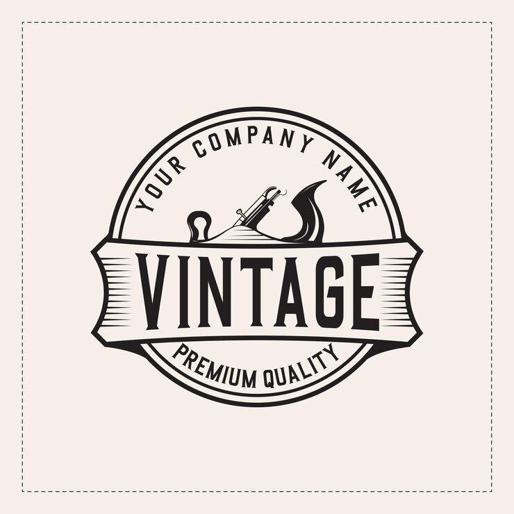 Diseño de logotipo de estilo retro vintage carpintero de carpintería