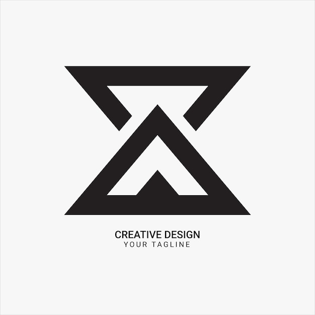 Vector diseño de logotipo de estilo único de marca moderna con monograma inicial xa o ax creativo