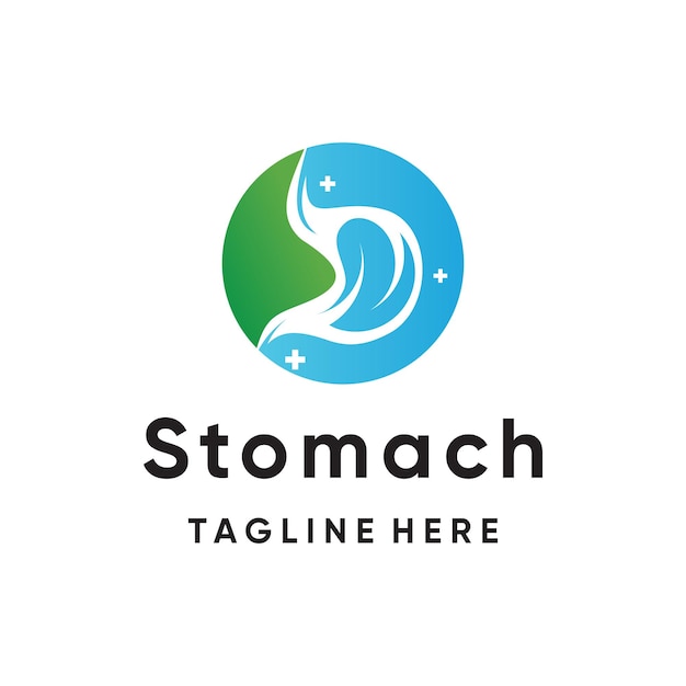 Diseño de logotipo de estómago concepto creativo estilo único Vector Premium Parte 1