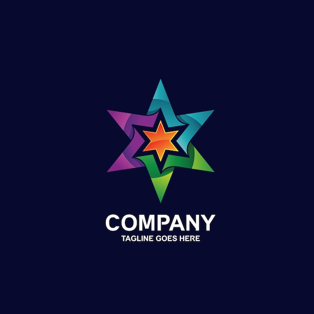 Diseño de logotipo estrella colorida