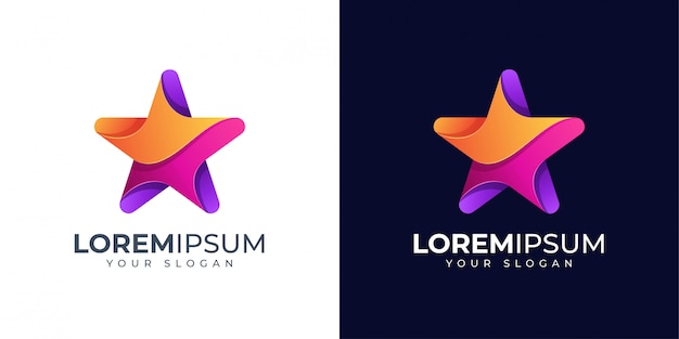 Diseño de logotipo estrella colorida