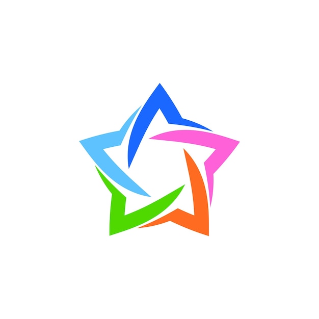 Vector el diseño del logotipo de la estrella colorida