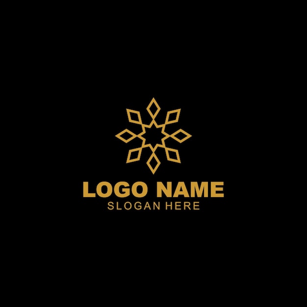 Diseño de logotipo de estrella de diamante.