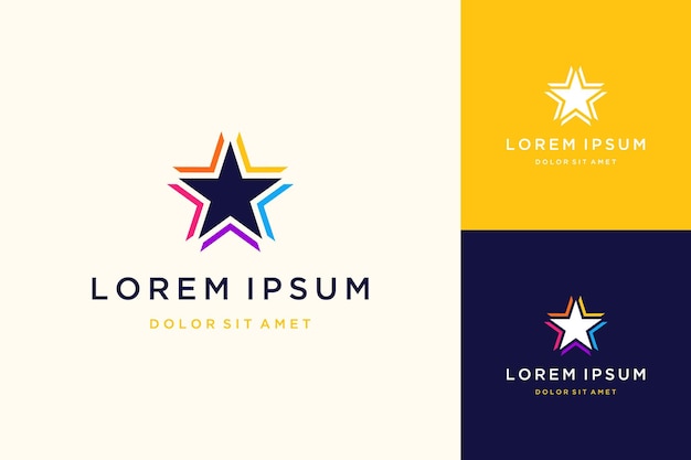 Diseño de logotipo de estrella único para empresas.