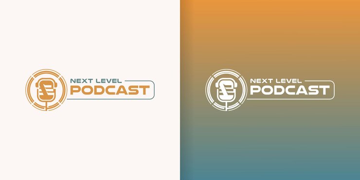 diseño de logotipo de estudio de podcast moderno