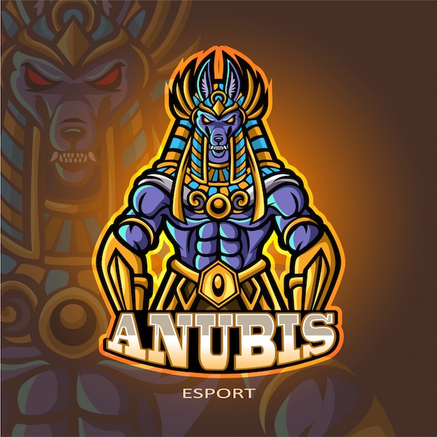 Diseño del logotipo de Esub mascota Anubis